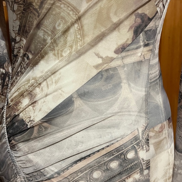 Ted Baker Zaralee Elegant Printed Multicolor Long Sleeve Dress Sz US 2 Ted 0 - Picture 3 of 15